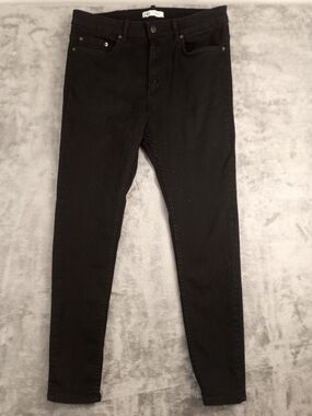 Zara Men's Black Skinny Denim Jeans Size 34x30